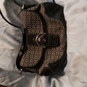COACH Signature SOHO Hobo Bag in Black